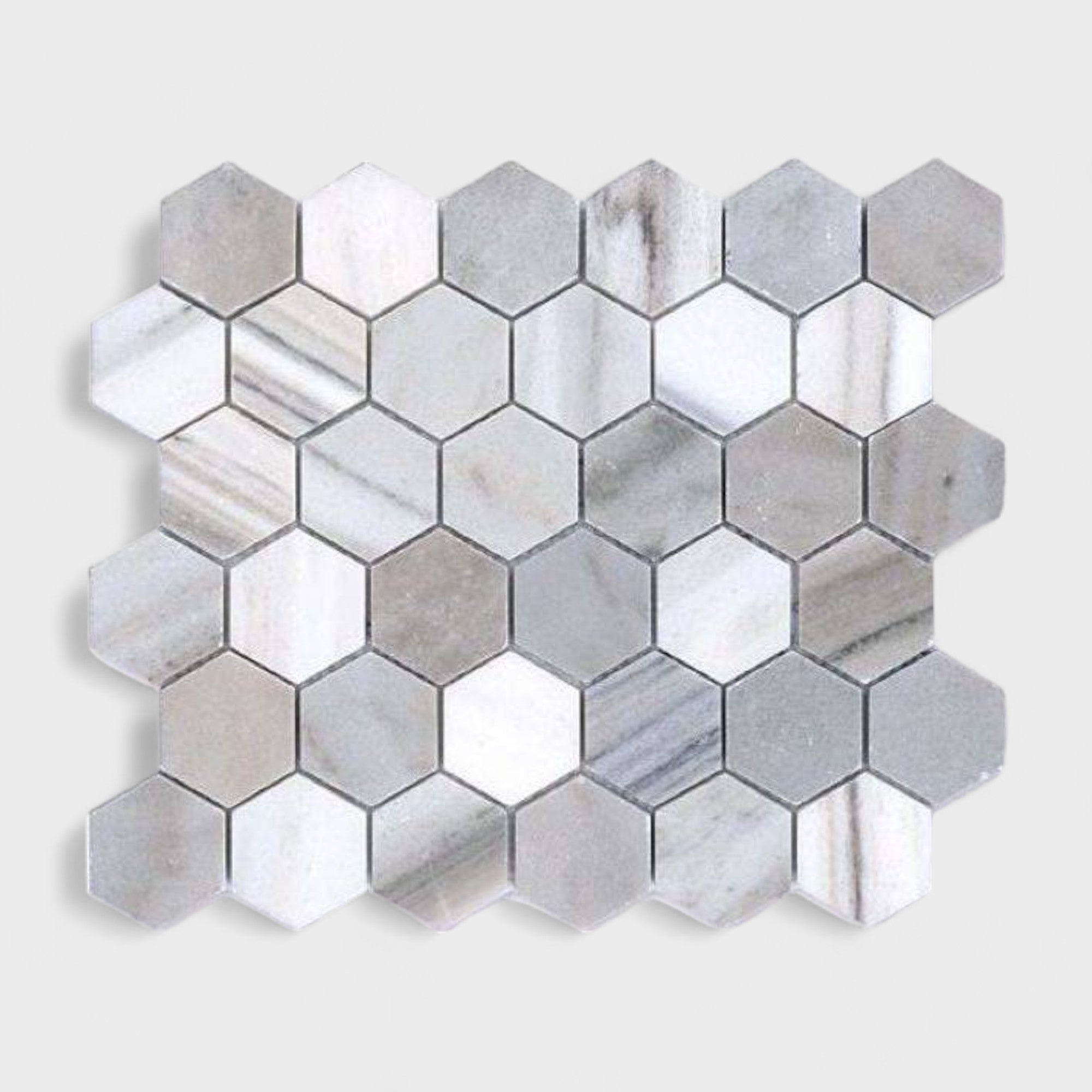 Skyline Polished Hexagon Marble Mosaic Tiles 50x50mm - Emperor Marble