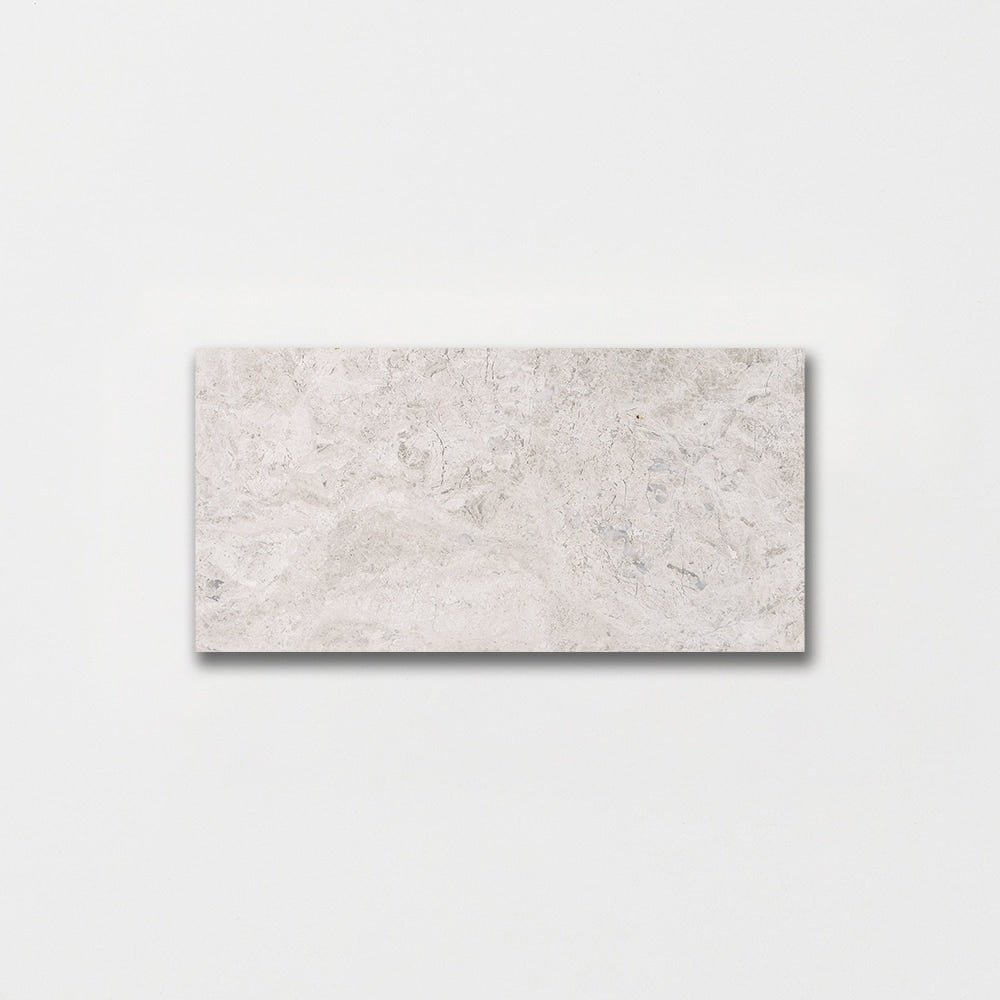 Subway Silver Cloud Honed Marble Tiles 100x300x10mm - Emperor Marble