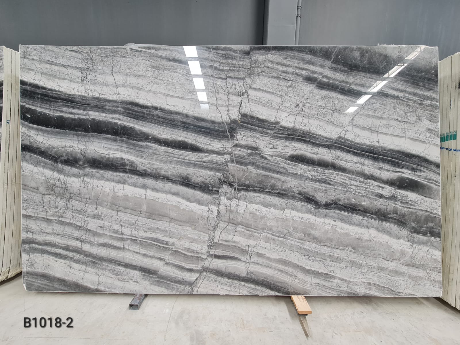 Titanium Grey Polished Marble Slabs - Emperor Marble