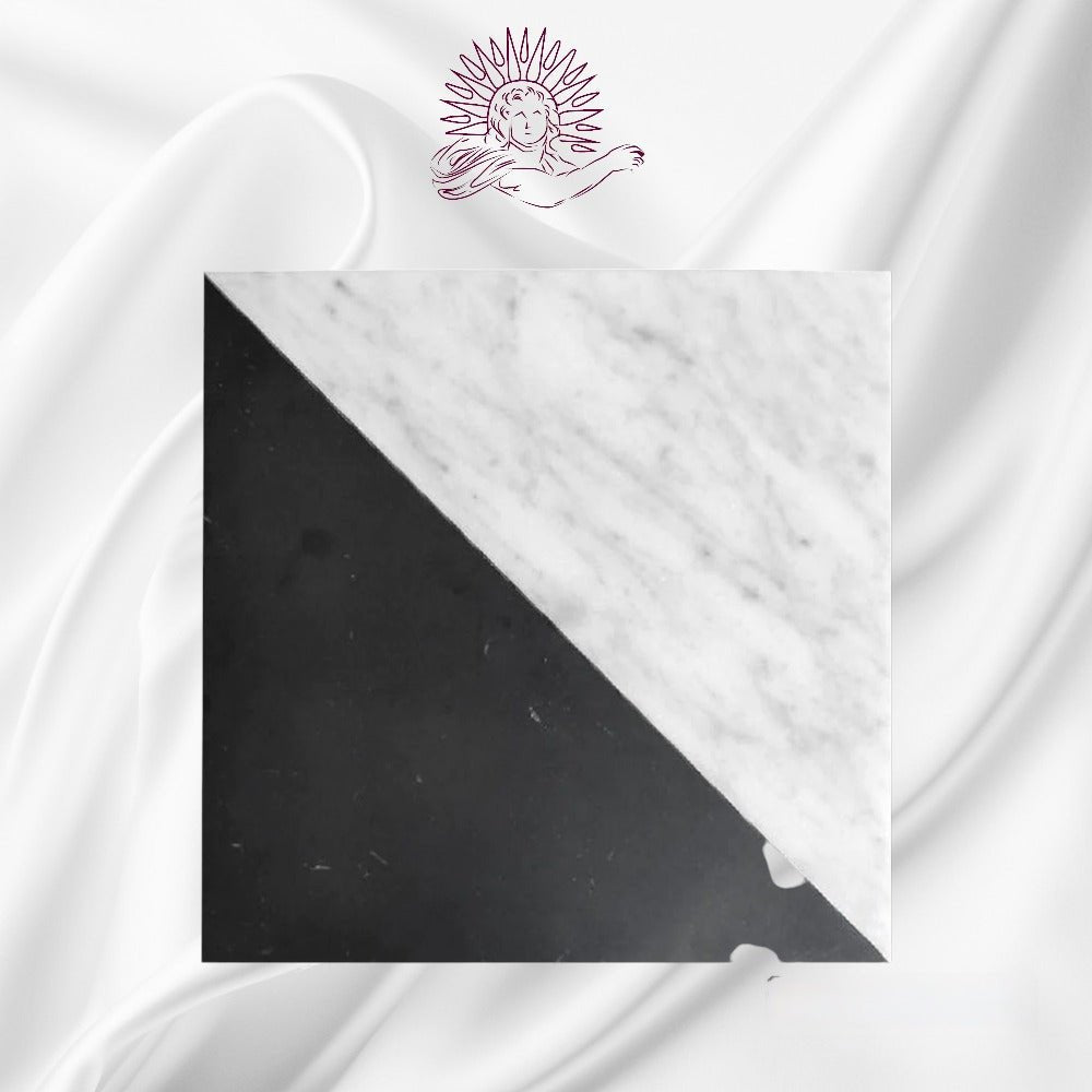 Triangle Honed Fitz Collection Chequerboard Marble Tiles - Emperor Marble