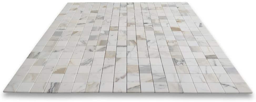 Marble Tiles - Calacatta Gold Marble Mosaic Tiles 50x50x10mm - Emperor Marble