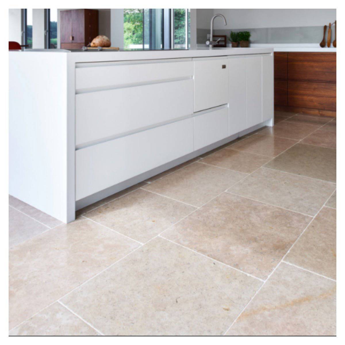 Marble Tiles - Dijon Tumbled Limestone Floor Wall Cover 400x600x12mm - Emperor Marble
